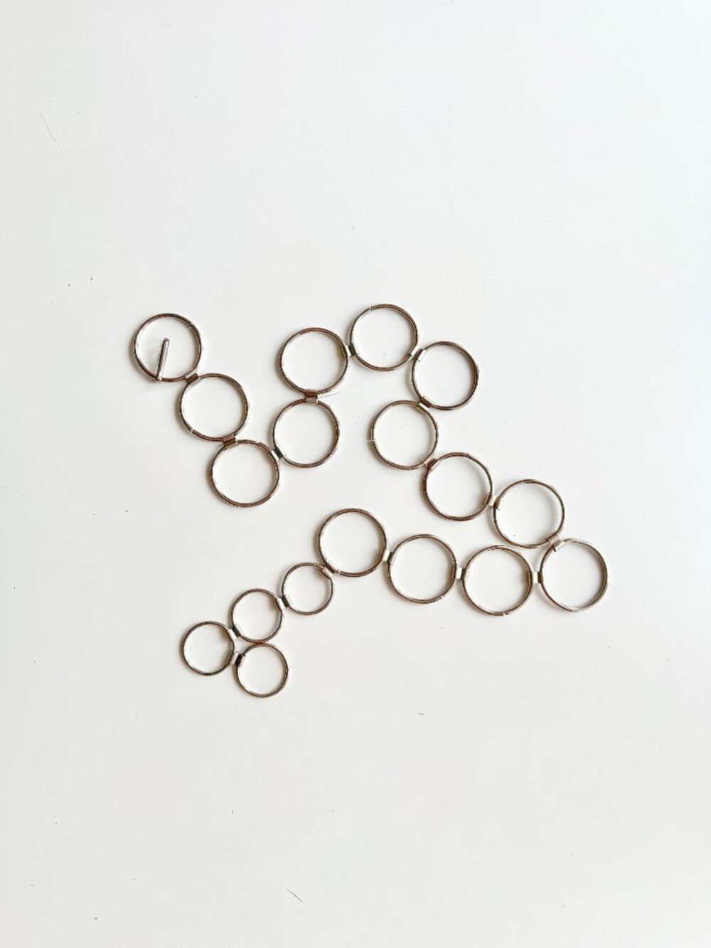 Vintage Y2K Unbranded Silver Tone Large O-Ring Chain Link Belt, One Size